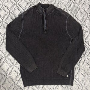 Tommy Bahama Charcoal Zip-Up Sweater